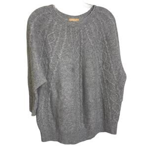 Kier + J2 Women's XL Cashmere Sweater Pullover Long Sleeve Gray Knit Crew Neck